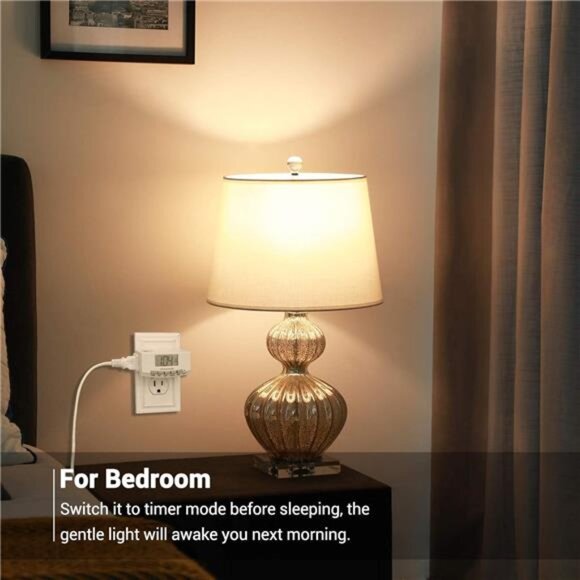 Timer Outlet, 24 Hour Timers for Electrical Outlets for Christmas with 1 Plug - Picture 6 of 7
